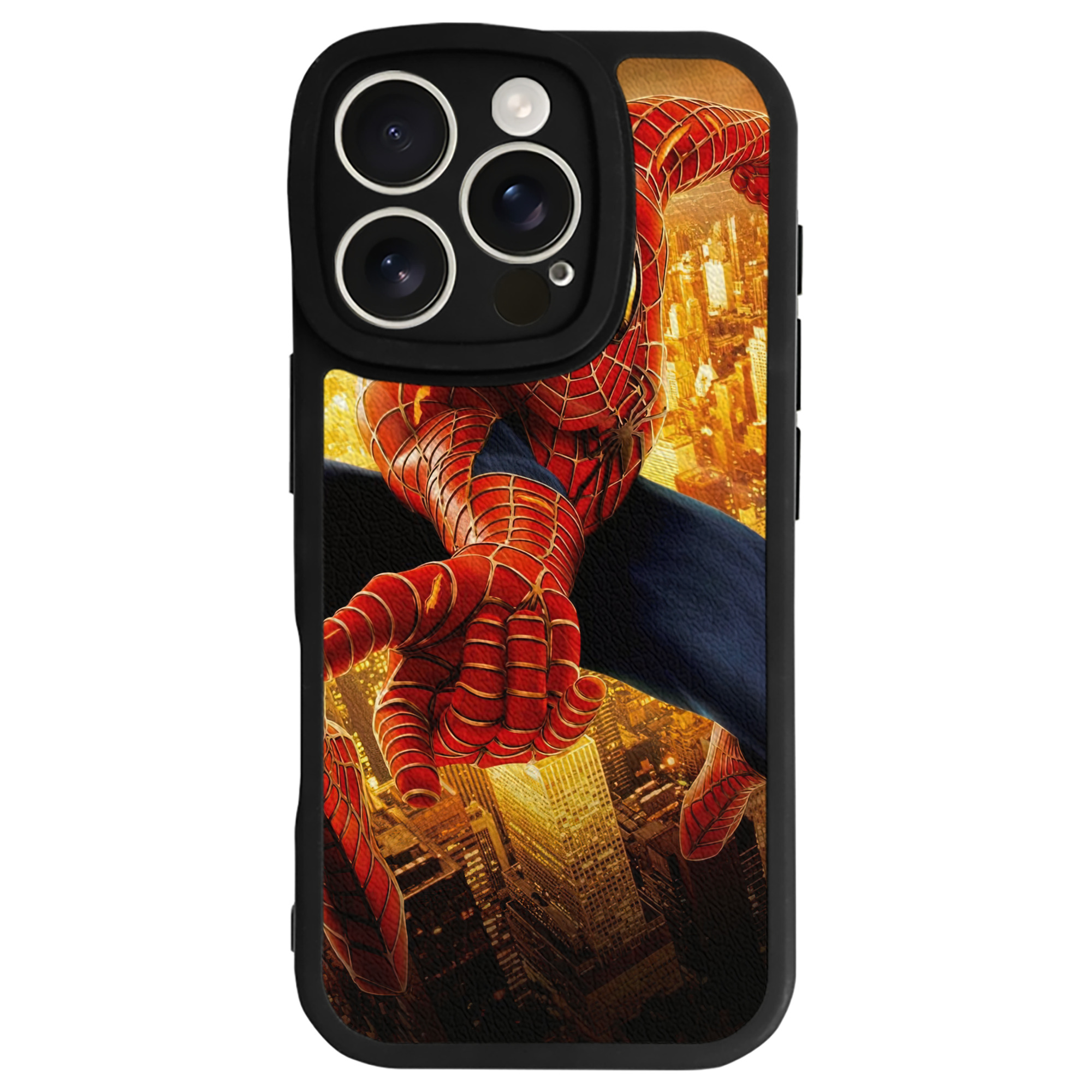 （画像用） Spider Man スパイダーマン 【iPhone 16シリーズ対応】シリコンスマホケース（レザー調） 材質：シリコン